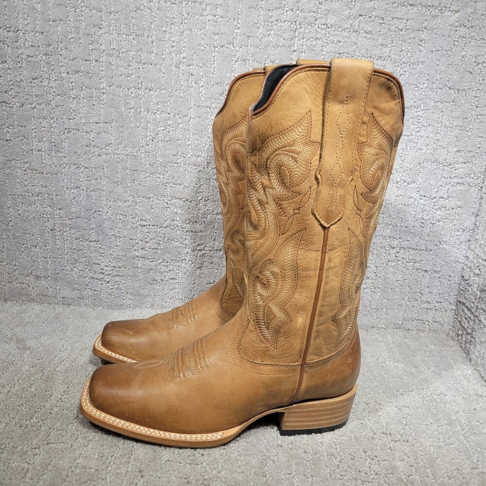 J.B. Dillon Resrve JBRP2308 Womens Size 6.5C Brown Leather Mid Calf Western Boot - Picture 5 of 11